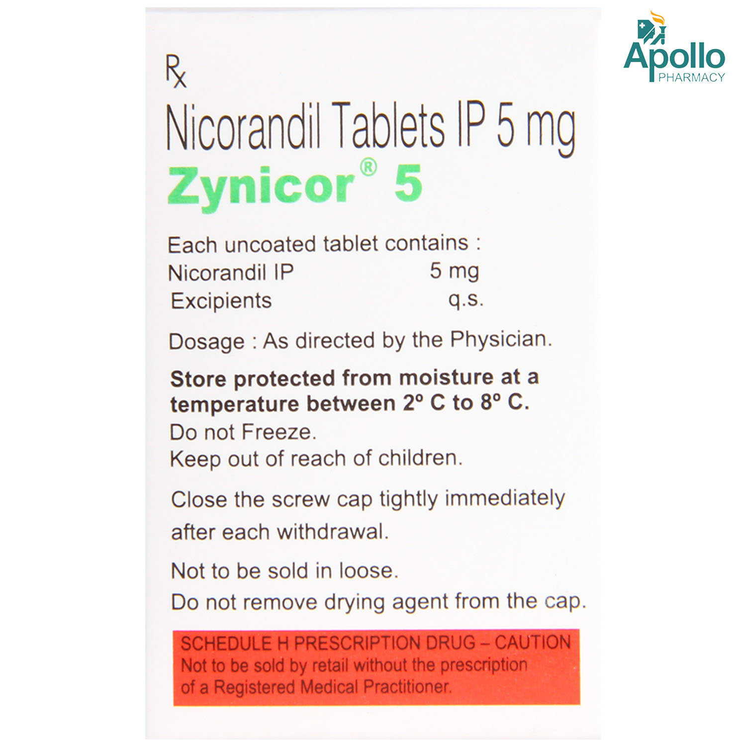 Zynicor 5 Tablet 20's, Pack of 1 Tablet Zynicor 5 Tablet 20's, Pack of 1 Tablet