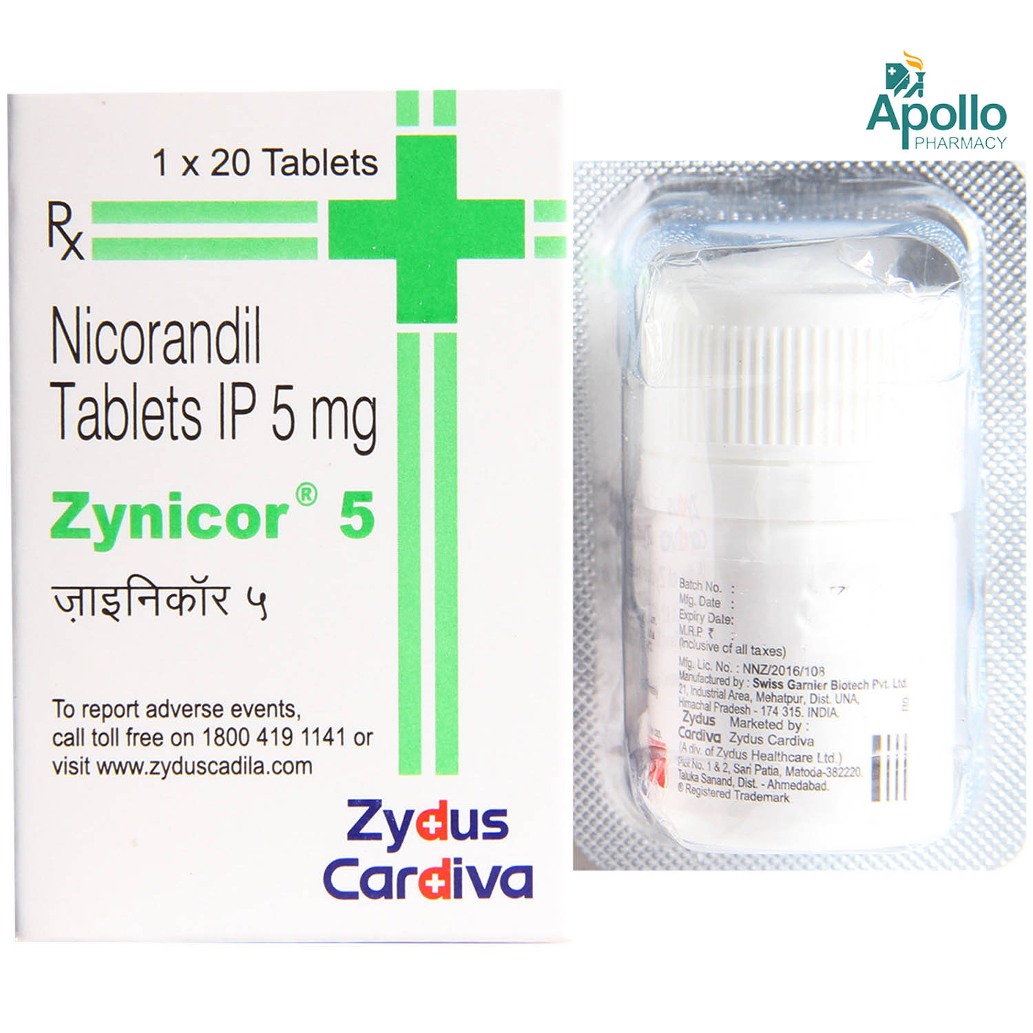 Zynicor 5 Tablet 20's, Pack of 1 Tablet Zynicor 5 Tablet 20's, Pack of 1 Tablet