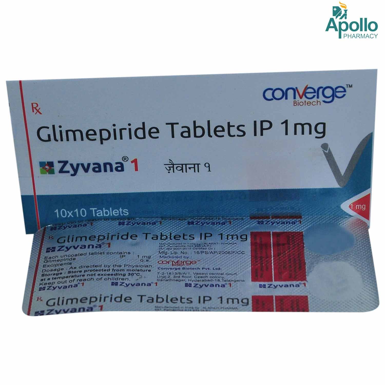 ZYVANA 1MG TABLET 10'S, Pack of 10 TabletS ZYVANA 1MG TABLET 10'S, Pack of 10 TabletS