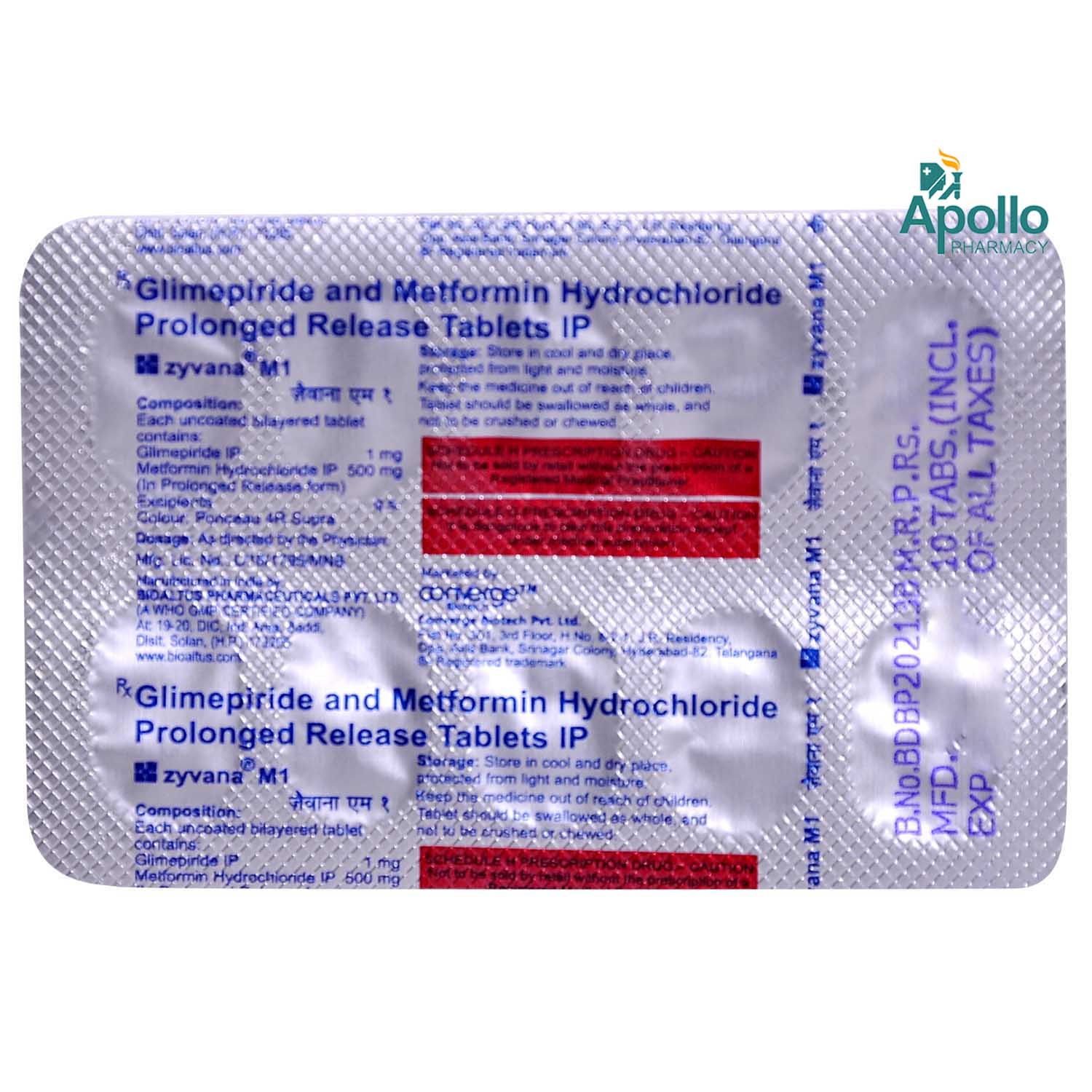 ZYVANA M 1MG TABLET 10'S, Pack of 10 TabletS ZYVANA M 1MG TABLET 10'S, Pack of 10 TabletS