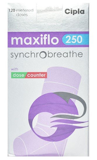 Maxiflo 250 Synchrobreathe Inhaler 120 mdi, Pack of 1 INHALER Maxiflo 250 Synchrobreathe Inhaler 120 mdi, Pack of 1 INHALER