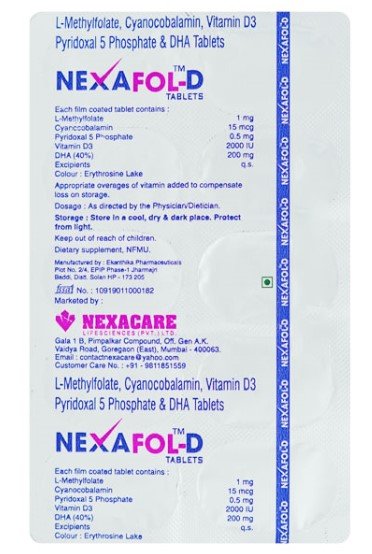 Nexafol-D Tablet 10's, Pack of 10 Nexafol-D Tablet 10's, Pack of 10