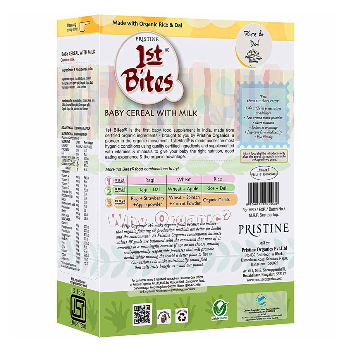 Pristine 1st Bites Rice & Dal Powder, 300 gm, Pack of 1 Pristine 1st Bites Rice & Dal Powder, 300 gm, Pack of 1