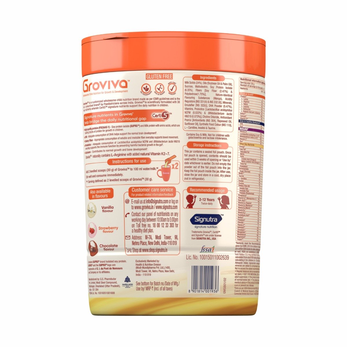 Groviva Mango Flavour Powder 400 gm, Pack of 1 Groviva Mango Flavour Powder 400 gm, Pack of 1