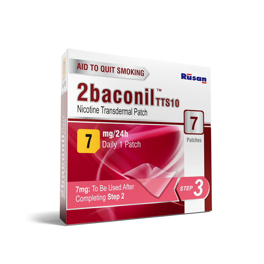 2baconil TTS10 7mg/24h Nicotine Transdermal Patch, 7 Count, Pack of 1 2baconil TTS10 7mg/24h Nicotine Transdermal Patch, 7 Count, Pack of 1