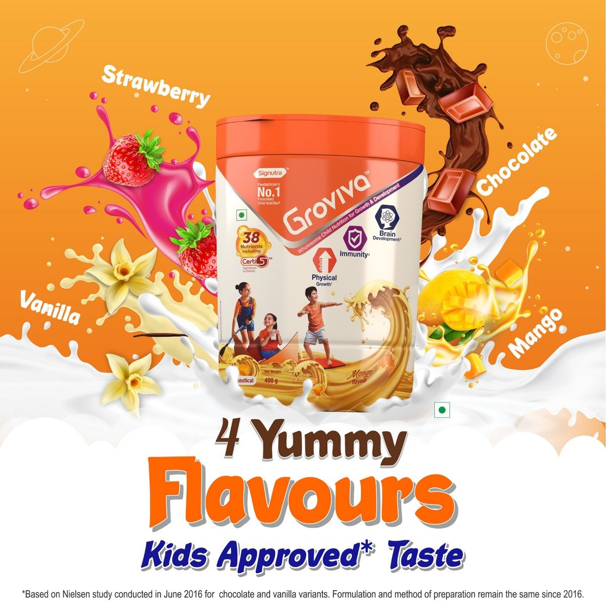 Groviva Mango Flavour Powder 400 gm, Pack of 1 Groviva Mango Flavour Powder 400 gm, Pack of 1