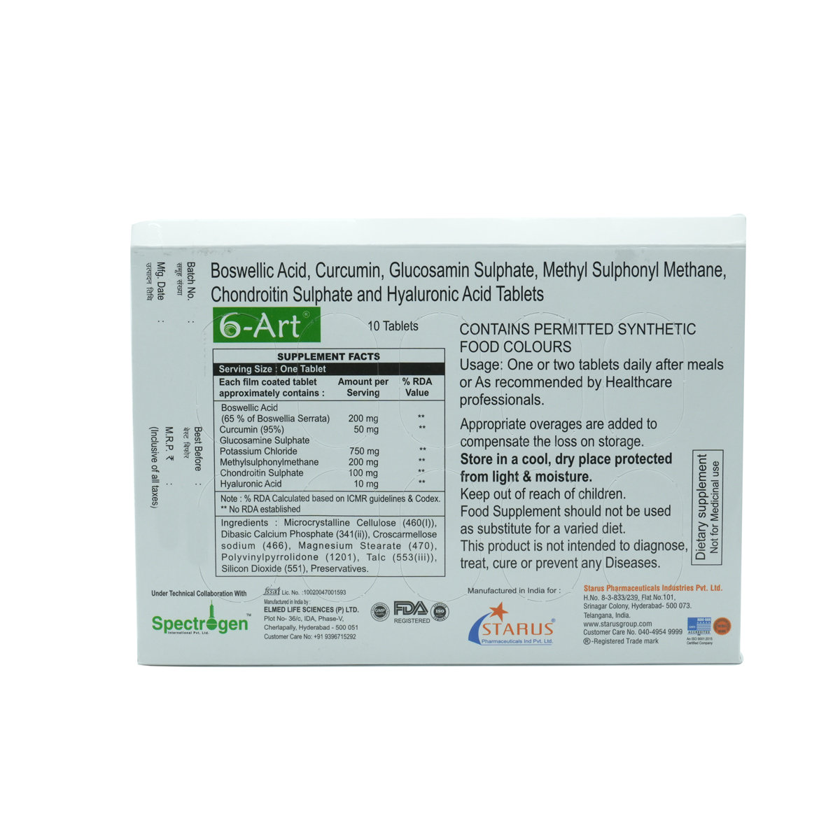 6-Art Tablet 10's, Pack of 10 6-Art Tablet 10's, Pack of 10