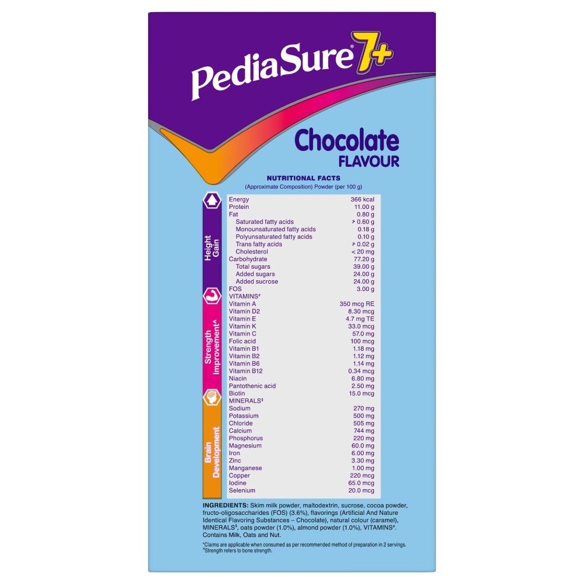 Pediasure 7+ Chocolate Flavour Specialized Nutrition Powder for Growing Children, 800 gm, Pack of 1 Pediasure 7+ Chocolate Flavour Specialized Nutrition Powder for Growing Children, 800 gm, Pack of 1