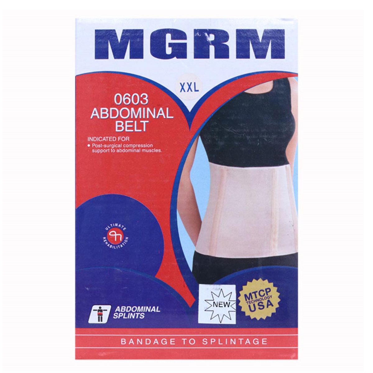 MGRM Abdominal Belt XXL 0603, 1 Count, Pack of 1 MGRM Abdominal Belt XXL 0603, 1 Count, Pack of 1