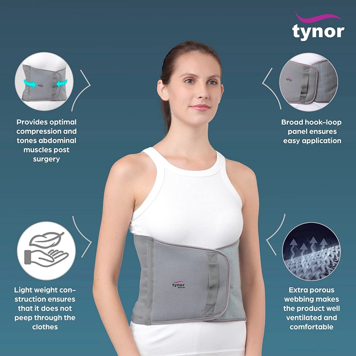 Tynor Abdominal Support XL, 1 Count, Pack of 1 Tynor Abdominal Support XL, 1 Count, Pack of 1