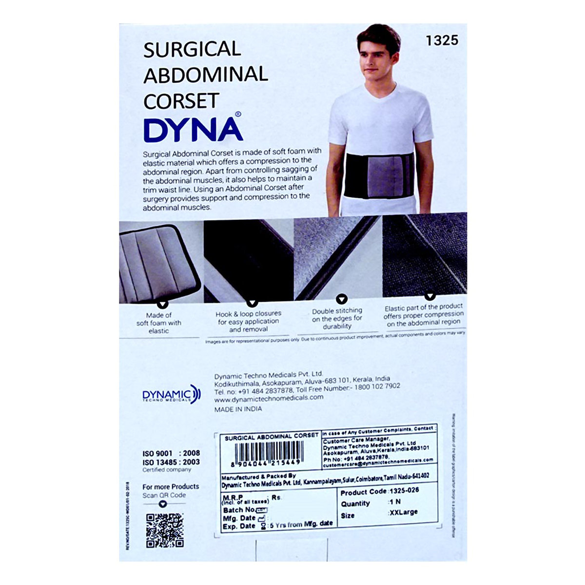 Dyna Abdominal Corset XXL, 1 Count, Pack of 1 Dyna Abdominal Corset XXL, 1 Count, Pack of 1