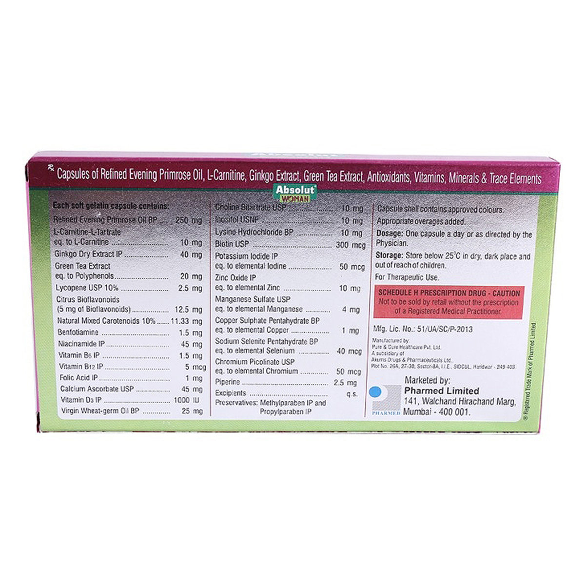 Absolut Woman Capsule 10's, Pack of 10 Absolut Woman Capsule 10's, Pack of 10