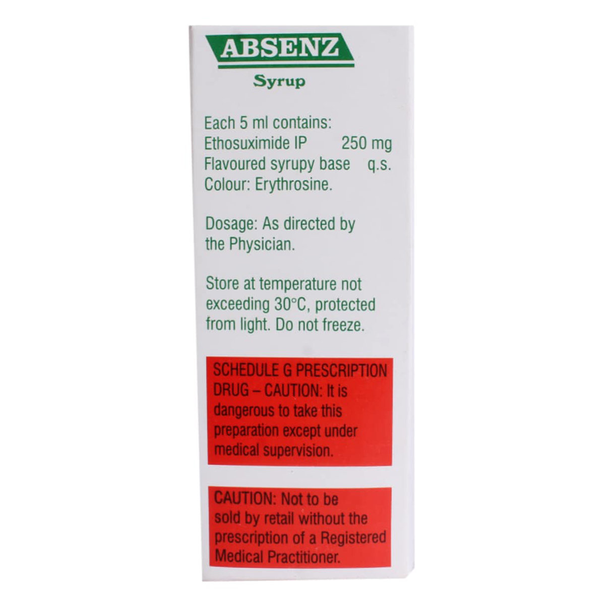 Absenz Syrup 100 ml, Pack of 1 Syrup Absenz Syrup 100 ml, Pack of 1 Syrup