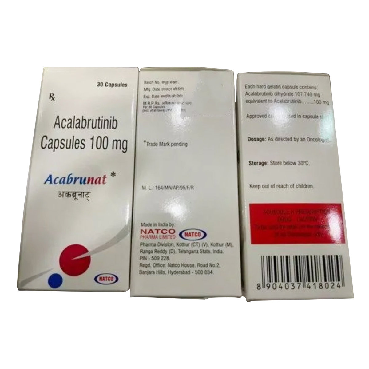 Acabrunat 100 Capsule 30's, Pack of 1 Capsule Acabrunat 100 Capsule 30's, Pack of 1 Capsule