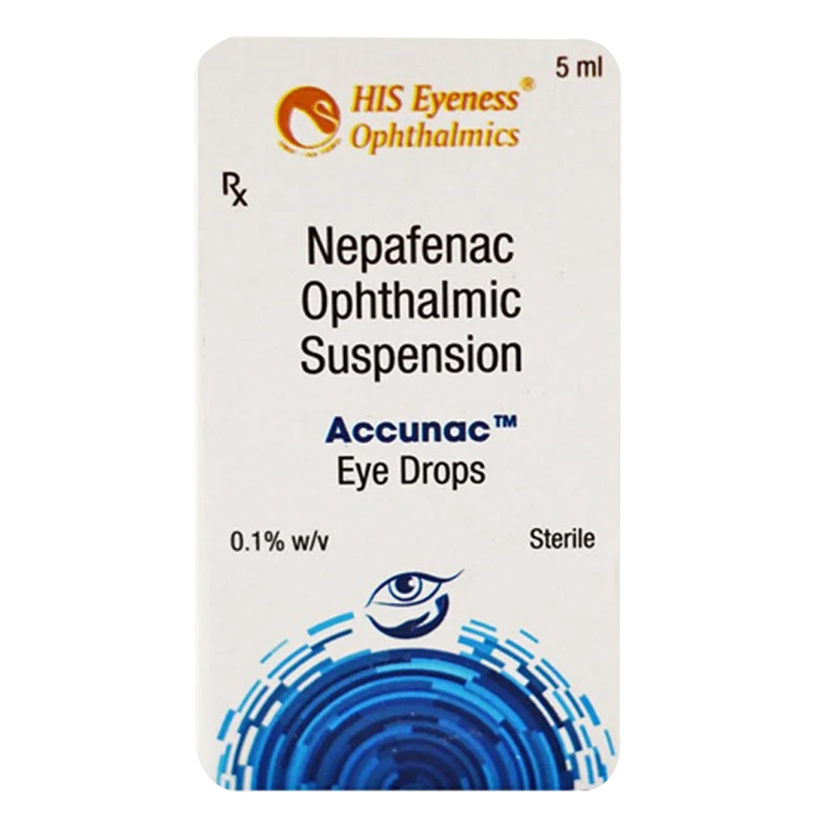 Accunac 0.1% Eye Drop 5 ml, Pack of 1 EYE DROP Accunac 0.1% Eye Drop 5 ml, Pack of 1 EYE DROP