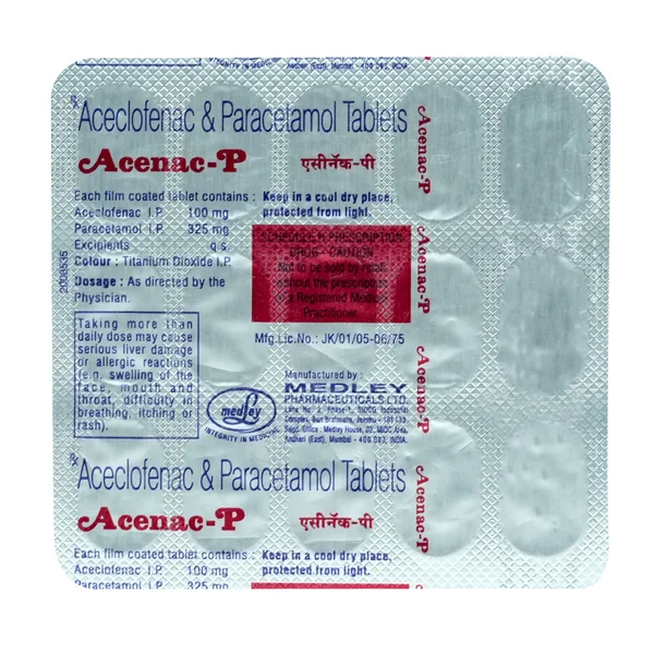 Acenac-P Tablet 15's, Pack of 15 TabletS