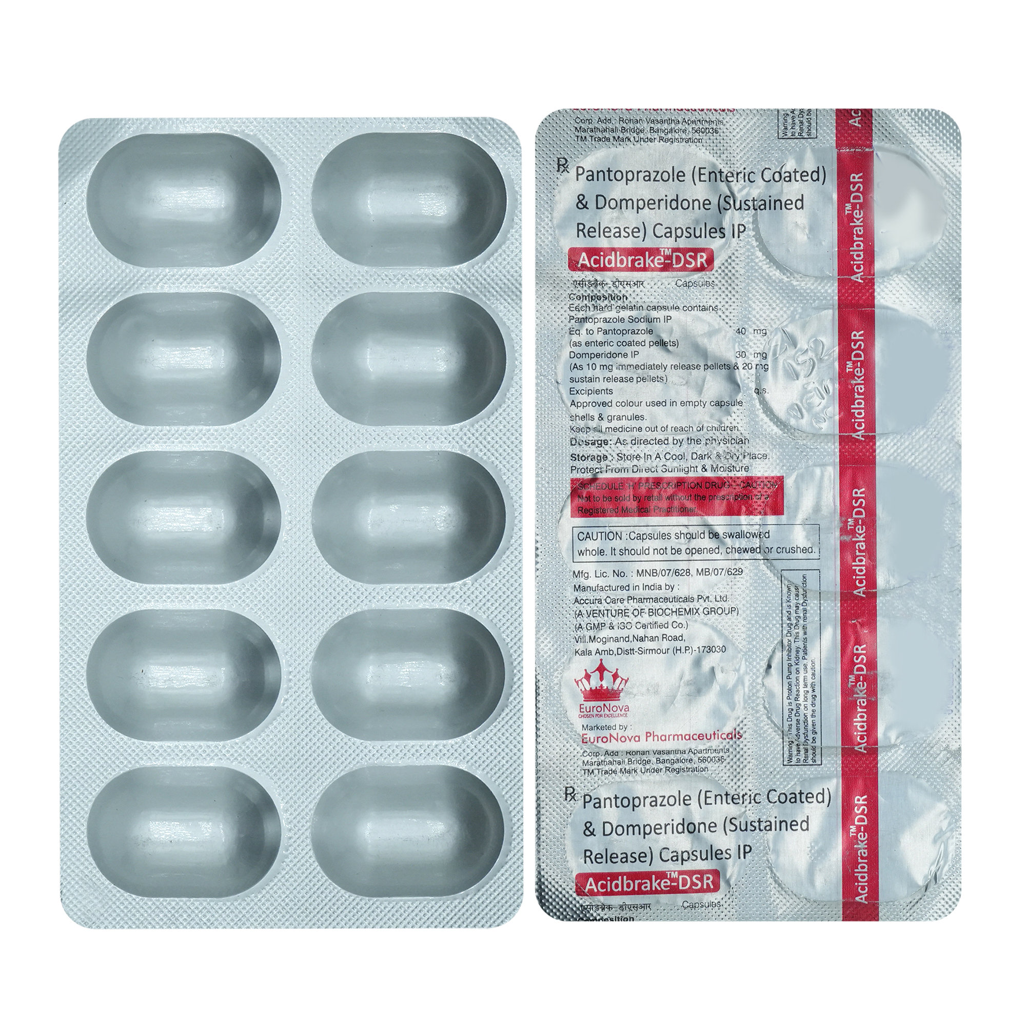 Acidbrake-DSR Capsule 10's, Pack of 10 CapsuleS Acidbrake-DSR Capsule 10's, Pack of 10 CapsuleS