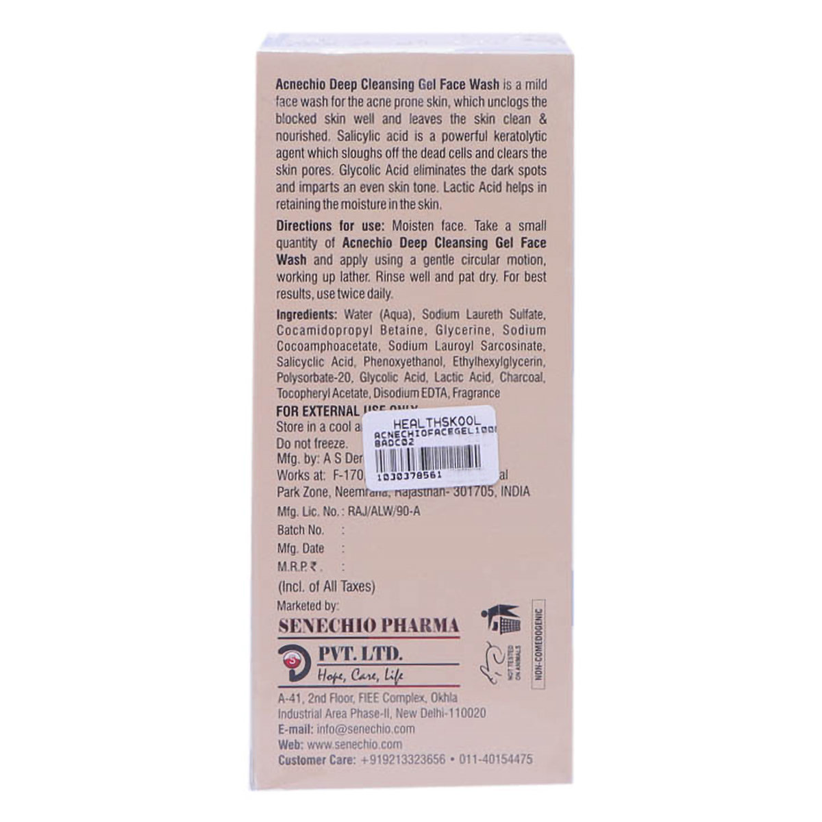 Acnechio Face Wash Gel 100 ml, Pack of 1 Acnechio Face Wash Gel 100 ml, Pack of 1