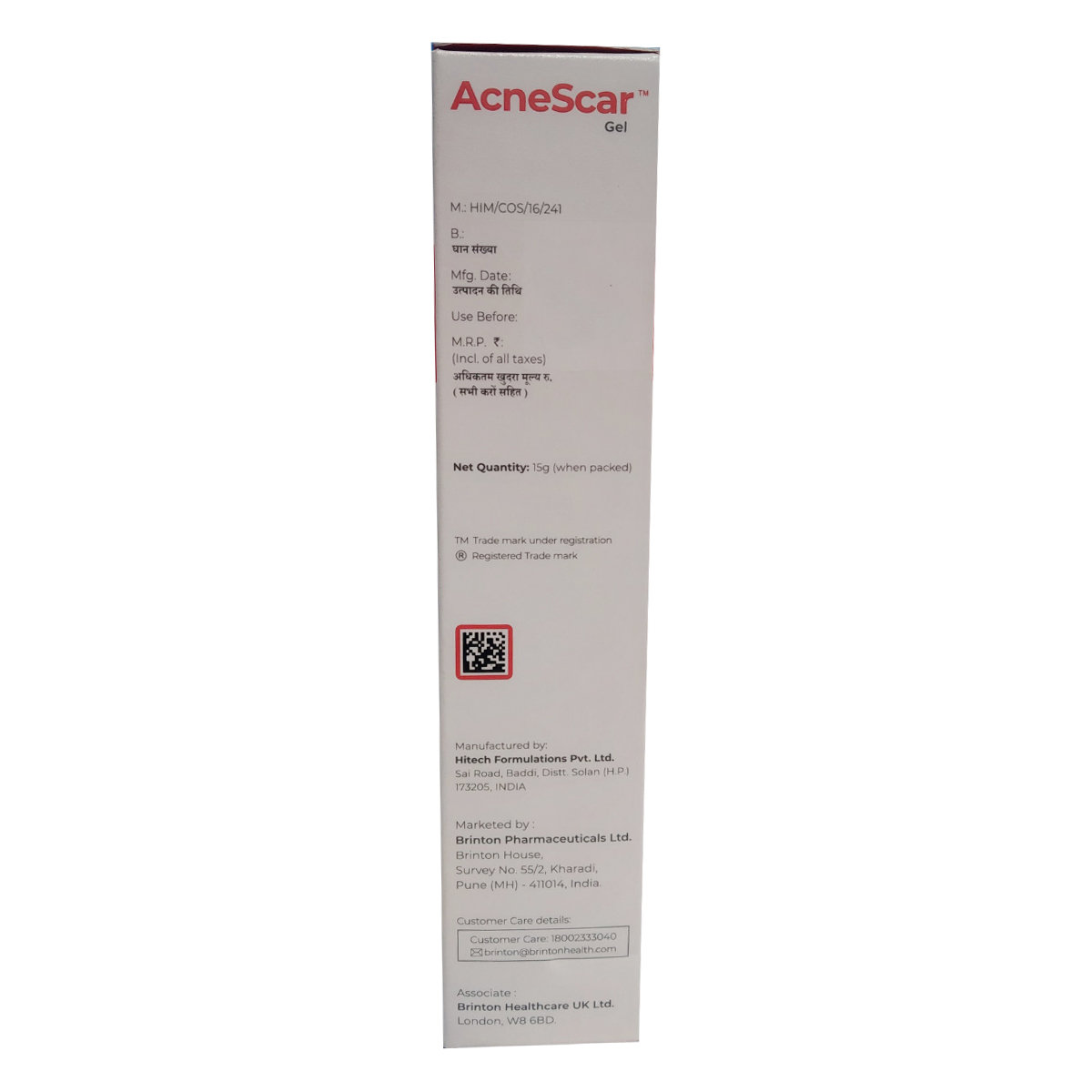 Acnescar Gel 15 gm, Pack of 1 Acnescar Gel 15 gm, Pack of 1