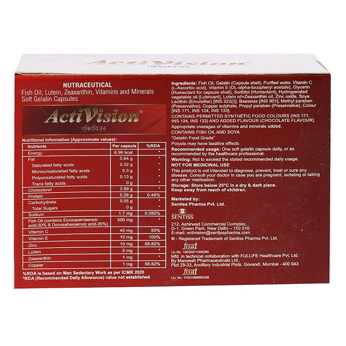 Activision Capsule 10's, Pack of 10 Activision Capsule 10's, Pack of 10