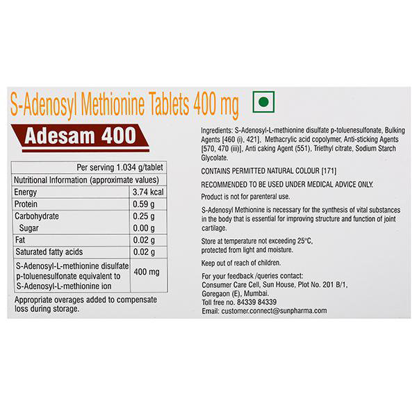 Adesam 400 Tablet 10's, Pack of 10 TABLETS Adesam 400 Tablet 10's, Pack of 10 TABLETS