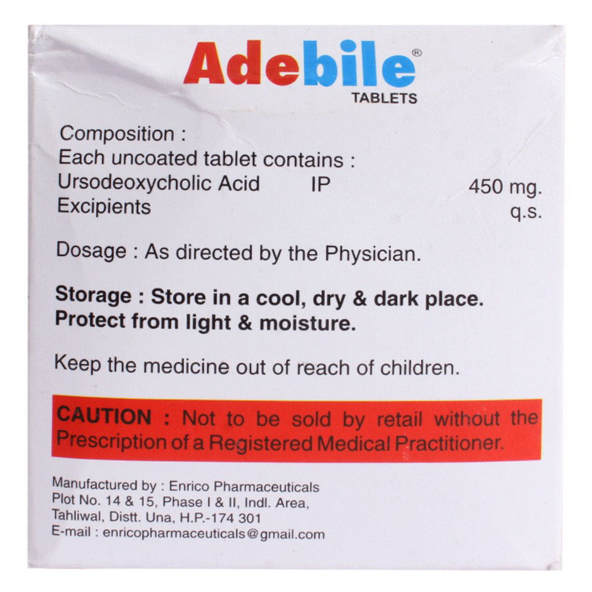 Adebile 450 mg Tablet 10's, Pack of 10 TabletS Adebile 450 mg Tablet 10's, Pack of 10 TabletS