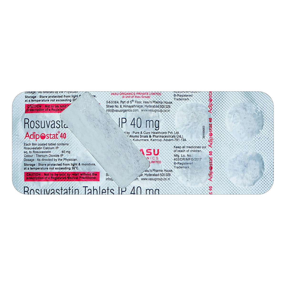 Adipostat-40 mg Tablet 10's, Pack of 10 TABLETS Adipostat-40 mg Tablet 10's, Pack of 10 TABLETS