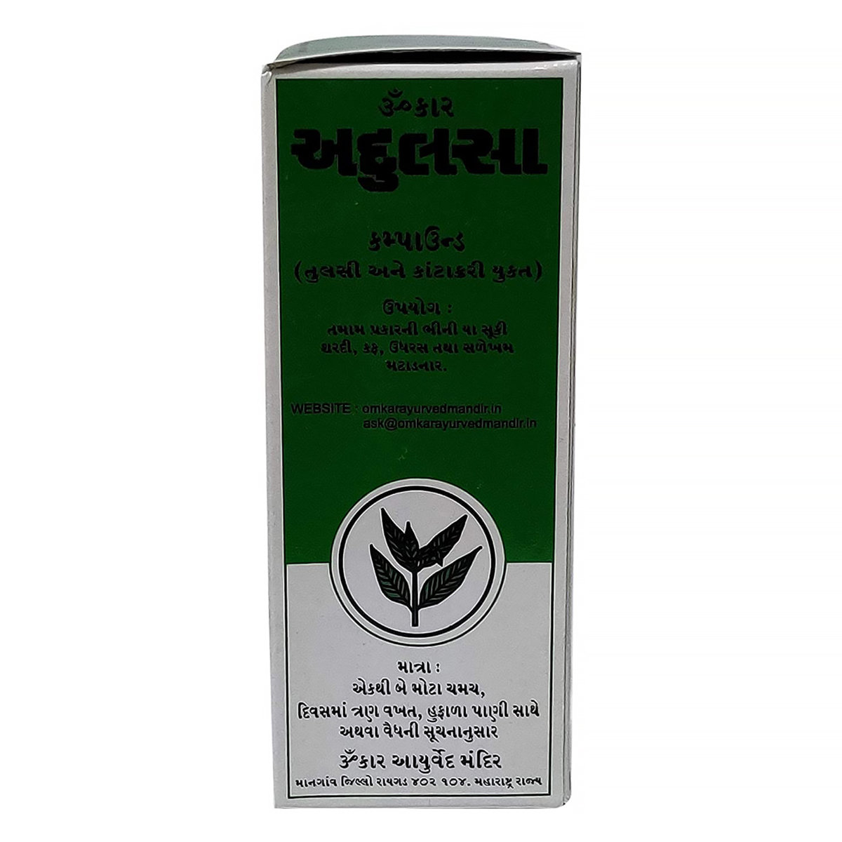 Omkar Adulsa Syrup, 400 ml, Pack of 1 Omkar Adulsa Syrup, 400 ml, Pack of 1