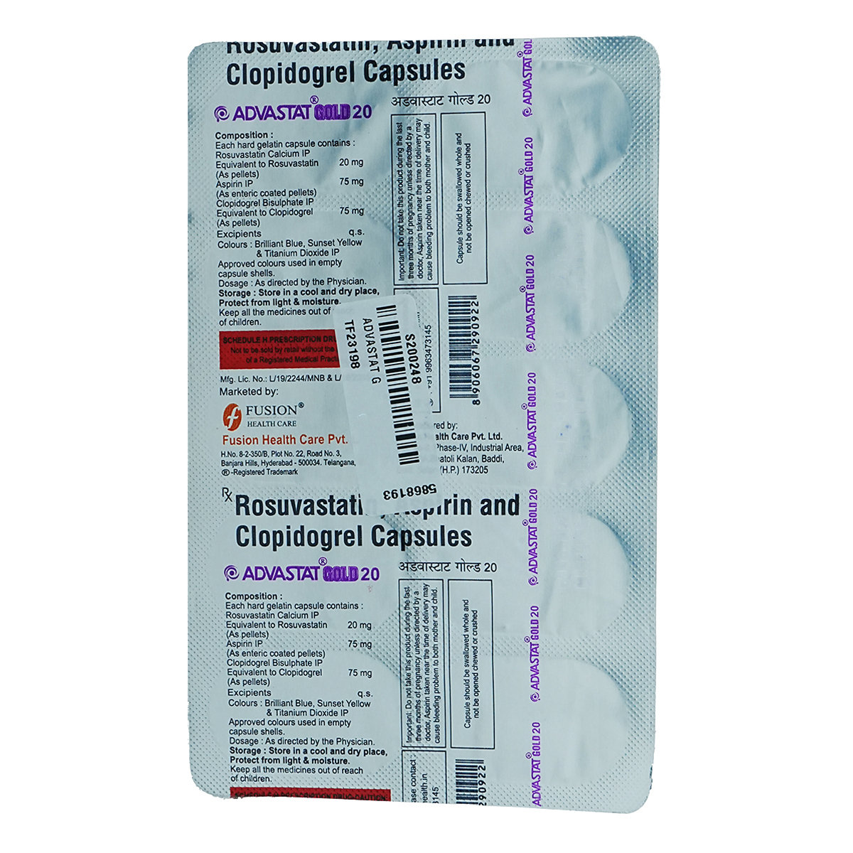 Advastat Gold 20 Capsule 10's, Pack of 10 CAPSULES Advastat Gold 20 Capsule 10's, Pack of 10 CAPSULES