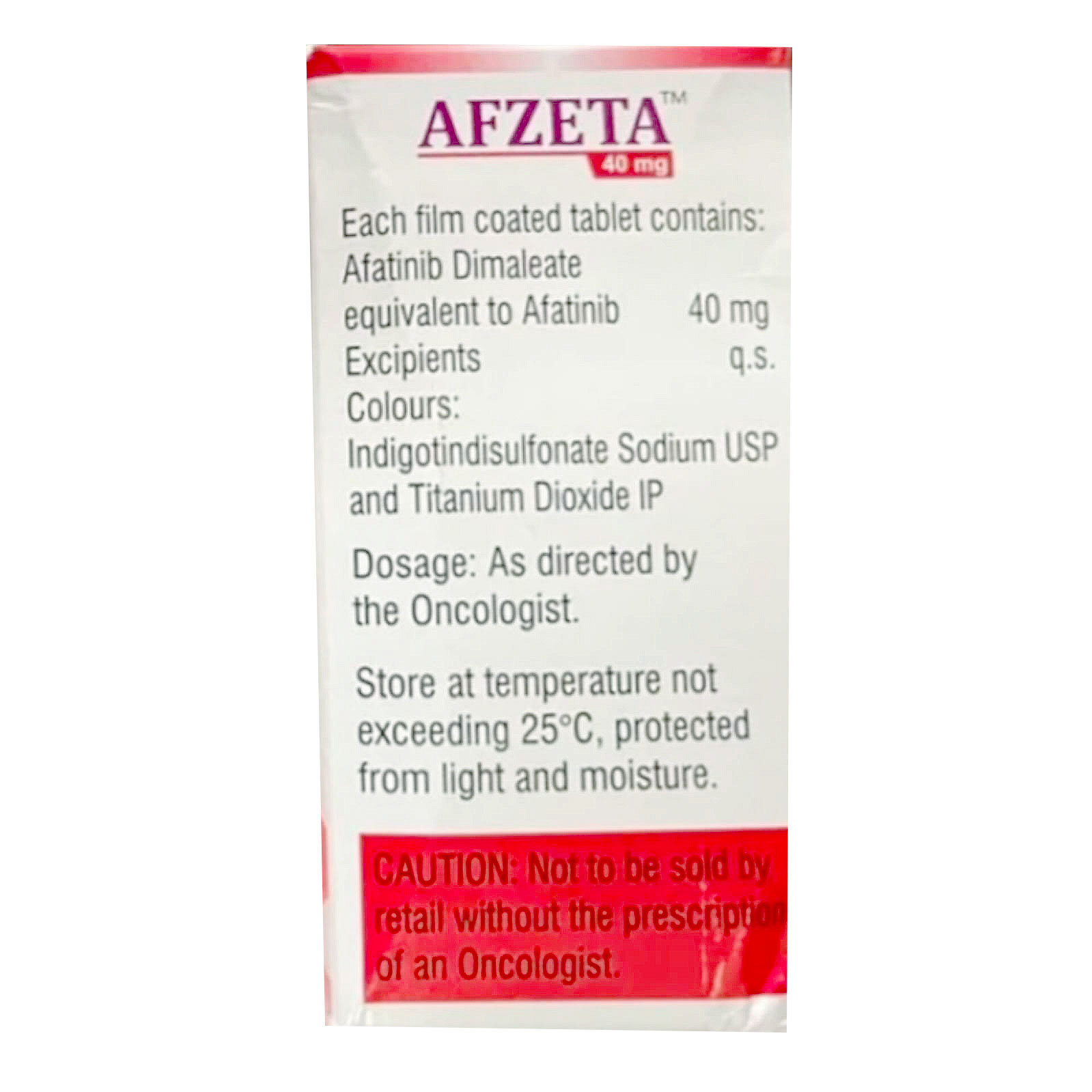 Afzeta 40 mg Tablet 30's, Pack of 1 TABLET Afzeta 40 mg Tablet 30's, Pack of 1 TABLET