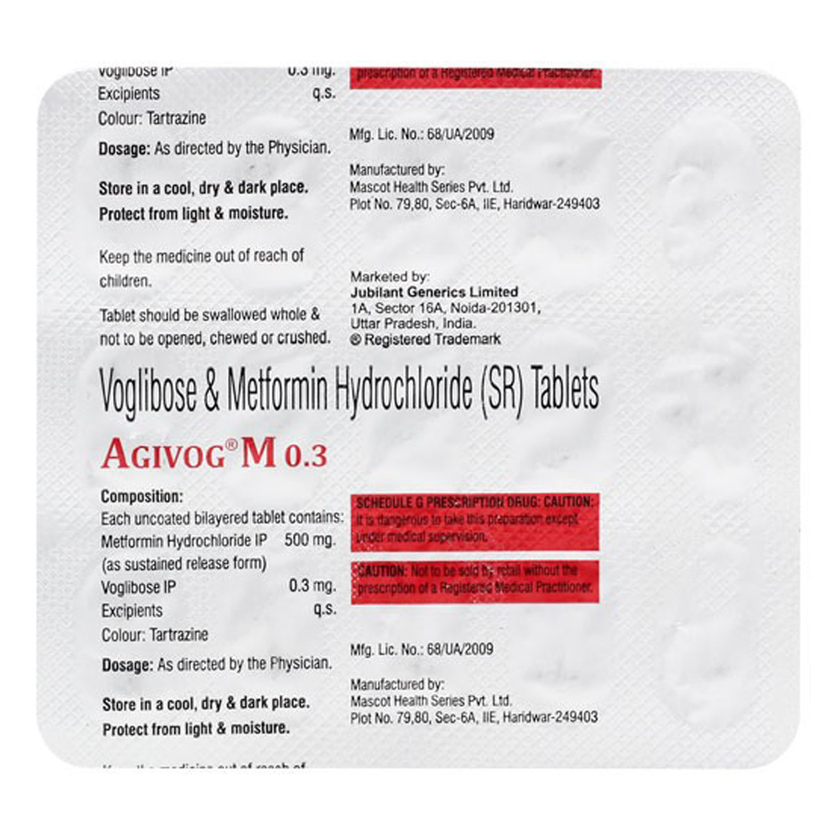 Agivog M 0.3 Tablet 15's, Pack of 15 TABLETS Agivog M 0.3 Tablet 15's, Pack of 15 TABLETS