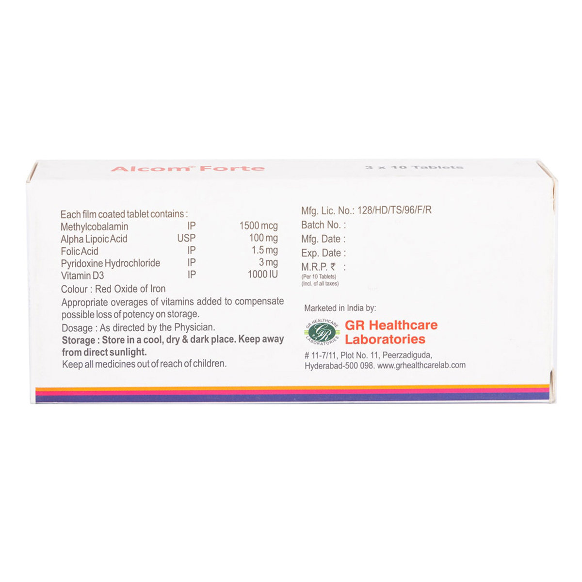 Alcom Forte Tablet 10's, Pack of 10 Alcom Forte Tablet 10's, Pack of 10