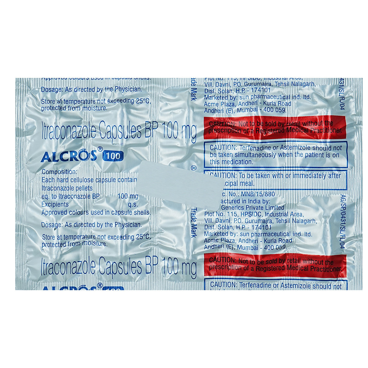 Alcros 100 Capsule 10's, Pack of 10 CAPSULES Alcros 100 Capsule 10's, Pack of 10 CAPSULES