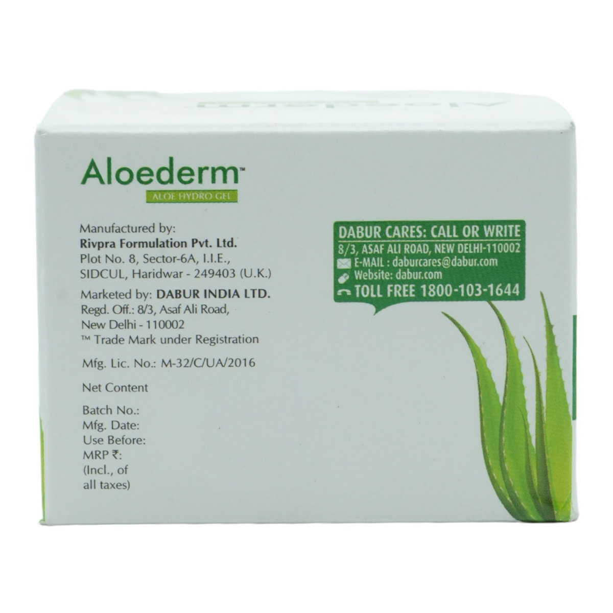 Aloederm Aloe Hydro Gel 50 gm, Pack of 1 Aloederm Aloe Hydro Gel 50 gm, Pack of 1