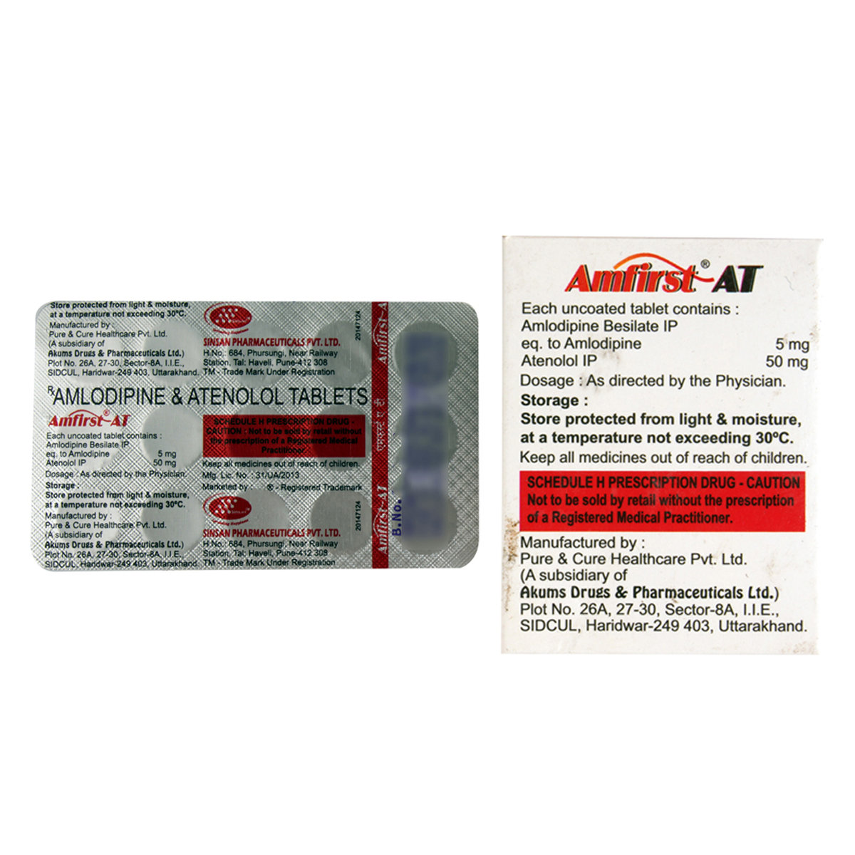Amfirst AT 5 mg/50 mg Tablet 15's, Pack of 15 TabletS Amfirst AT 5 mg/50 mg Tablet 15's, Pack of 15 TabletS