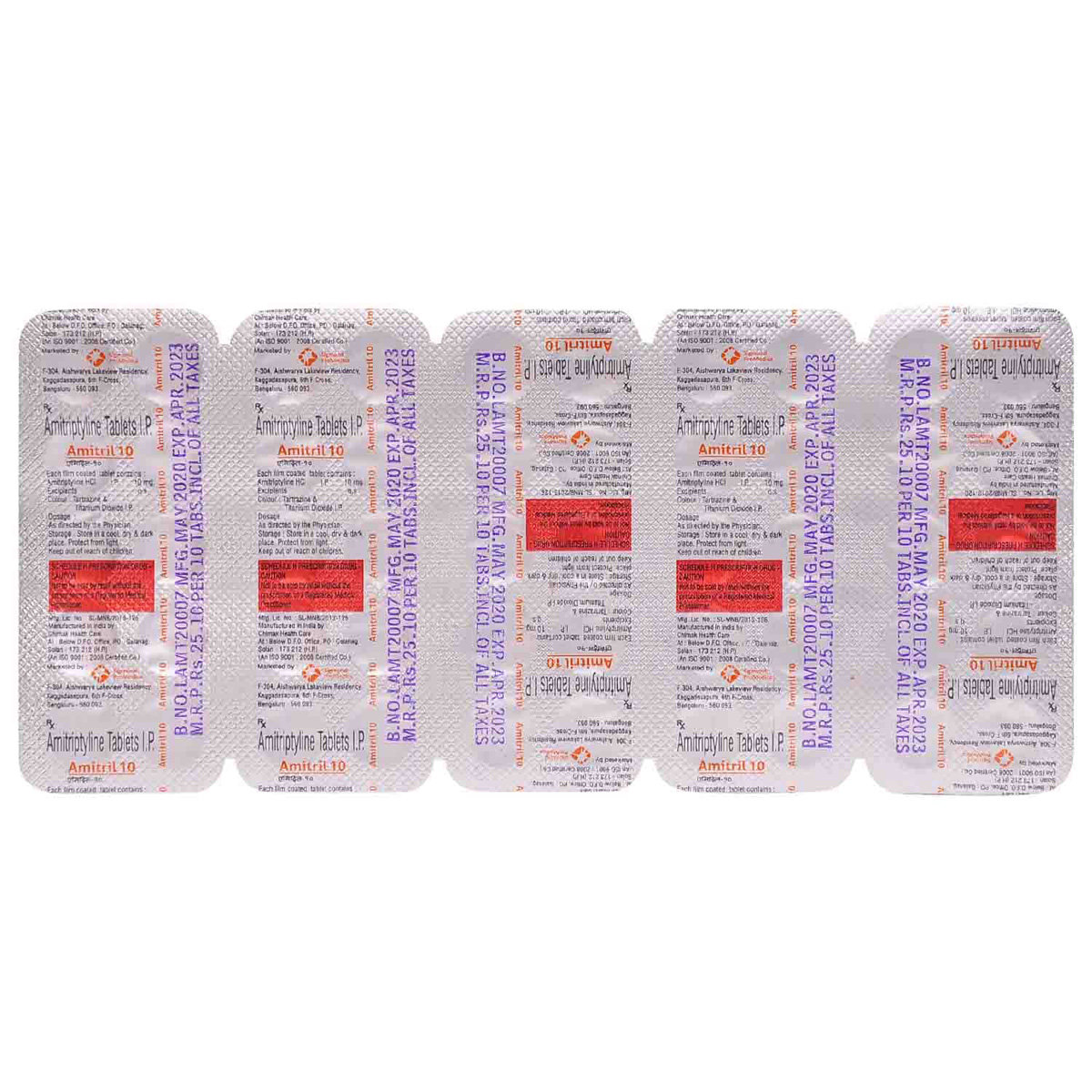 Amitril 10 Tablet 10's, Pack of 10 TABLETS Amitril 10 Tablet 10's, Pack of 10 TABLETS