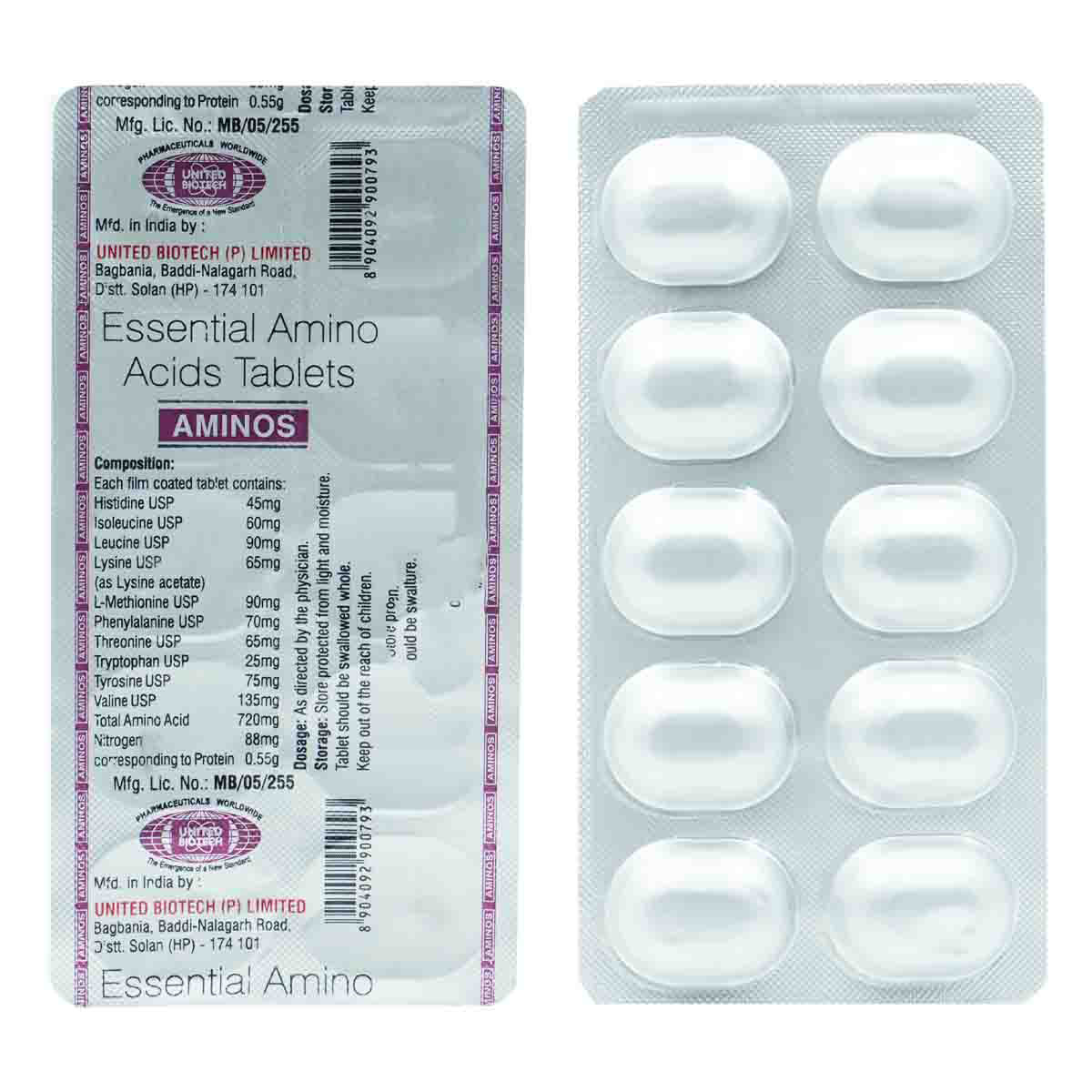 Aminos Tablet 10's, Pack of 10 Aminos Tablet 10's, Pack of 10