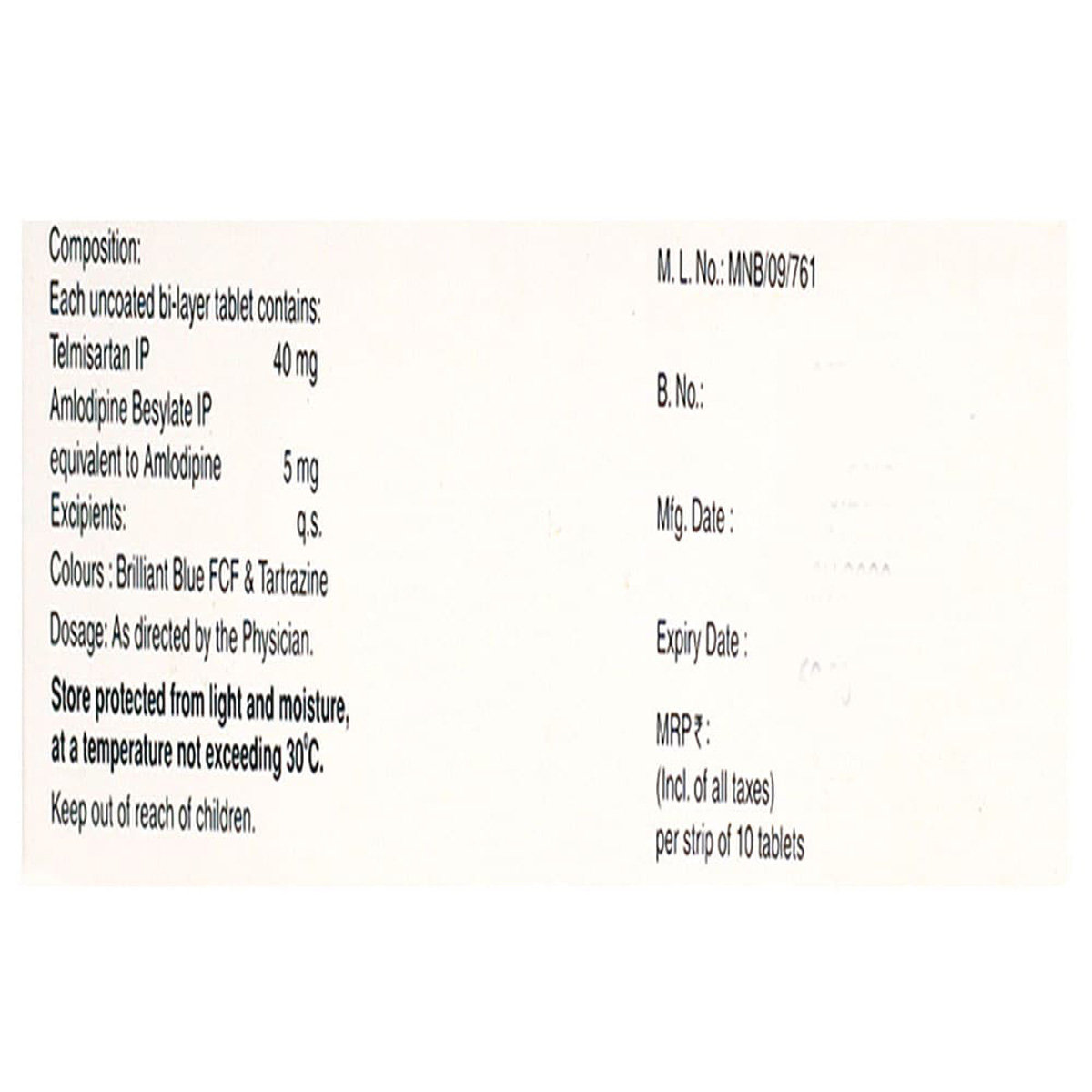 Amlosafe TM 40 Tablet 10's, Pack of 10 Amlosafe TM 40 Tablet 10's, Pack of 10