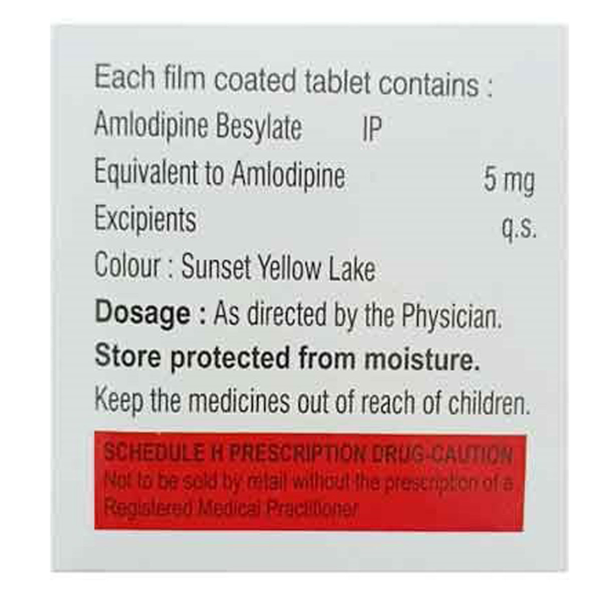 Amlo-5 Tablet 15's, Pack of 15 TABLETS Amlo-5 Tablet 15's, Pack of 15 TABLETS