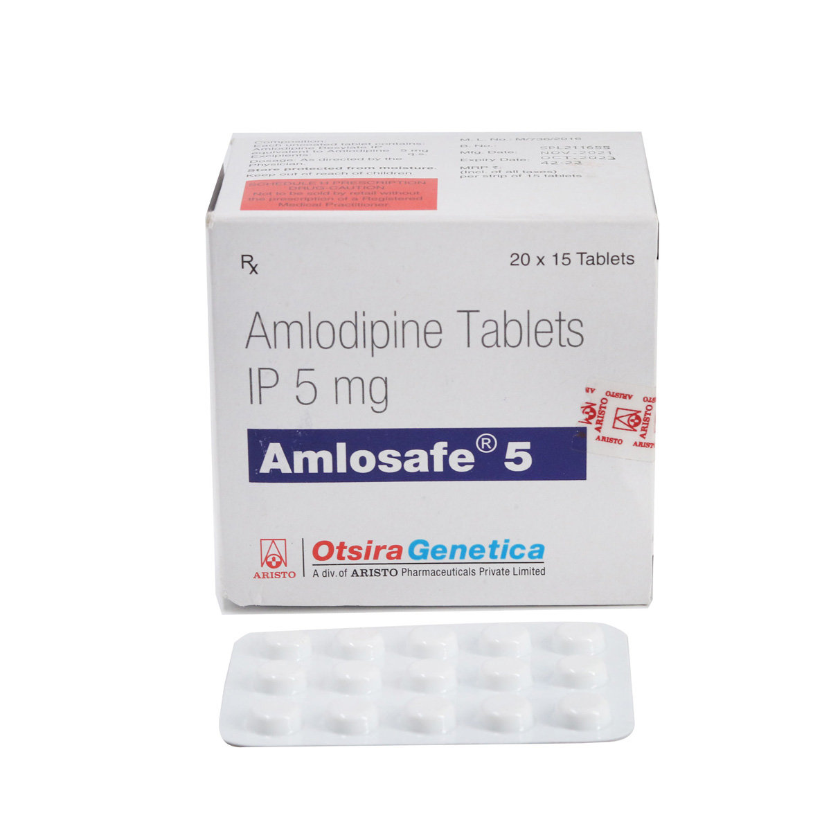 Amlosafe 5 Tablet 15's, Pack of 15 TABLETS Amlosafe 5 Tablet 15's, Pack of 15 TABLETS