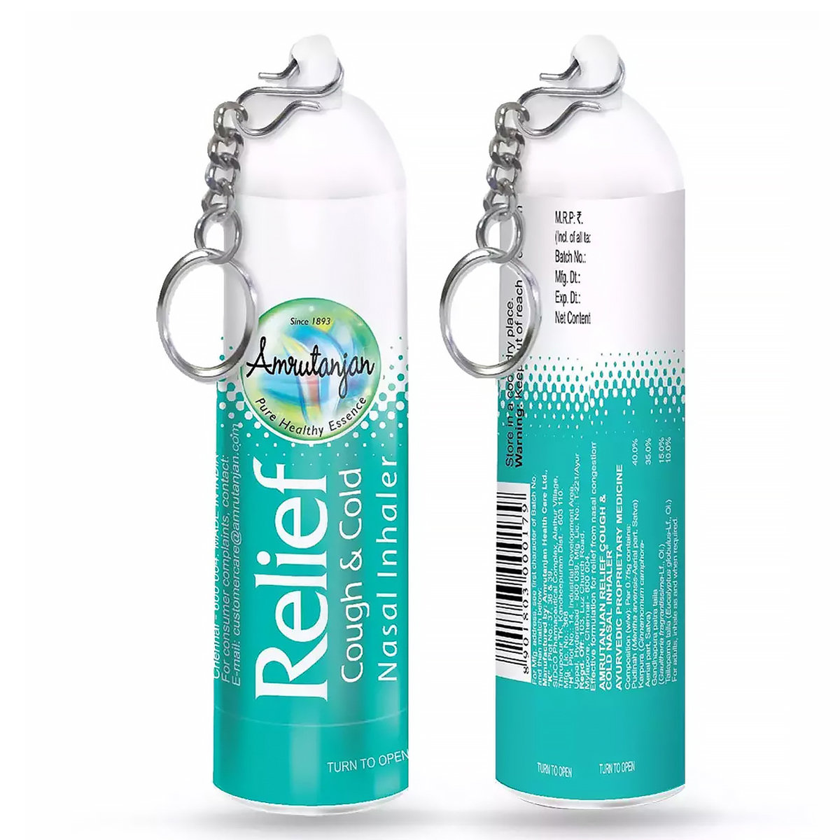 Amrutanjan Relief Cough & Cold Nasal Inhaler, 1 Count, Pack of 1 Amrutanjan Relief Cough & Cold Nasal Inhaler, 1 Count, Pack of 1