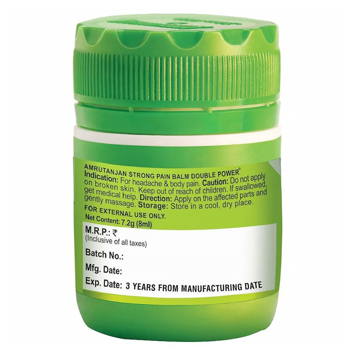 Amrutanjan Strong Double Power Pain Balm, 8 ml, Pack of 1 Amrutanjan Strong Double Power Pain Balm, 8 ml, Pack of 1