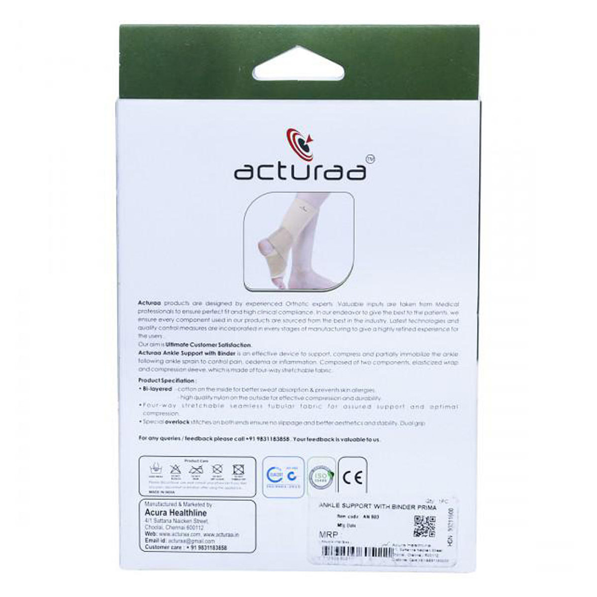 Acura Ankle Support With Binder Large, 1 Count, Pack of 1 Acura Ankle Support With Binder Large, 1 Count, Pack of 1