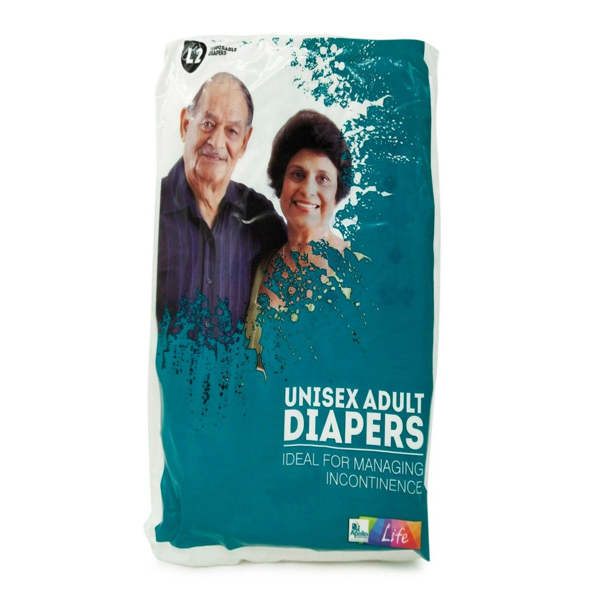 Apollo Life Unisex Adult Diapers Large, 2 Count, Pack of 1 Apollo Life Unisex Adult Diapers Large, 2 Count, Pack of 1