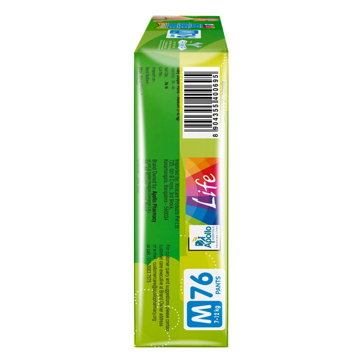 Apollo Life Baby Diaper Pants Medium, 76 Count, Pack of 1 Apollo Life Baby Diaper Pants Medium, 76 Count, Pack of 1