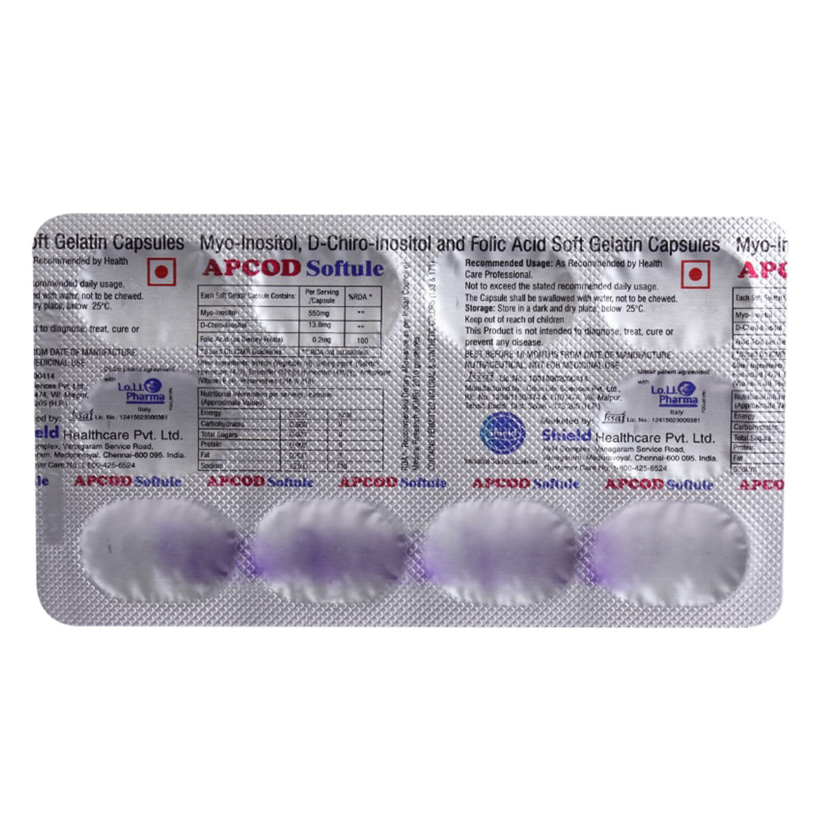 Apcod Softule Softgel Capsule 10's, Pack of 10 CAPSULES Apcod Softule Softgel Capsule 10's, Pack of 10 CAPSULES
