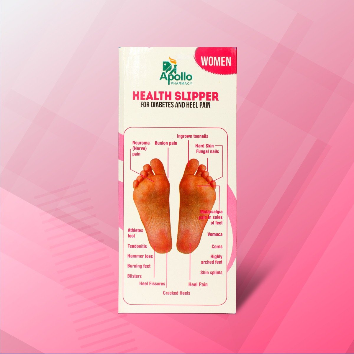 Apollo Pharmacy Diabetes & Heel Pain Health Slipper For Women, Size-6, 1 Pair, Pack of 1 Apollo Pharmacy Diabetes & Heel Pain Health Slipper For Women, Size-6, 1 Pair, Pack of 1