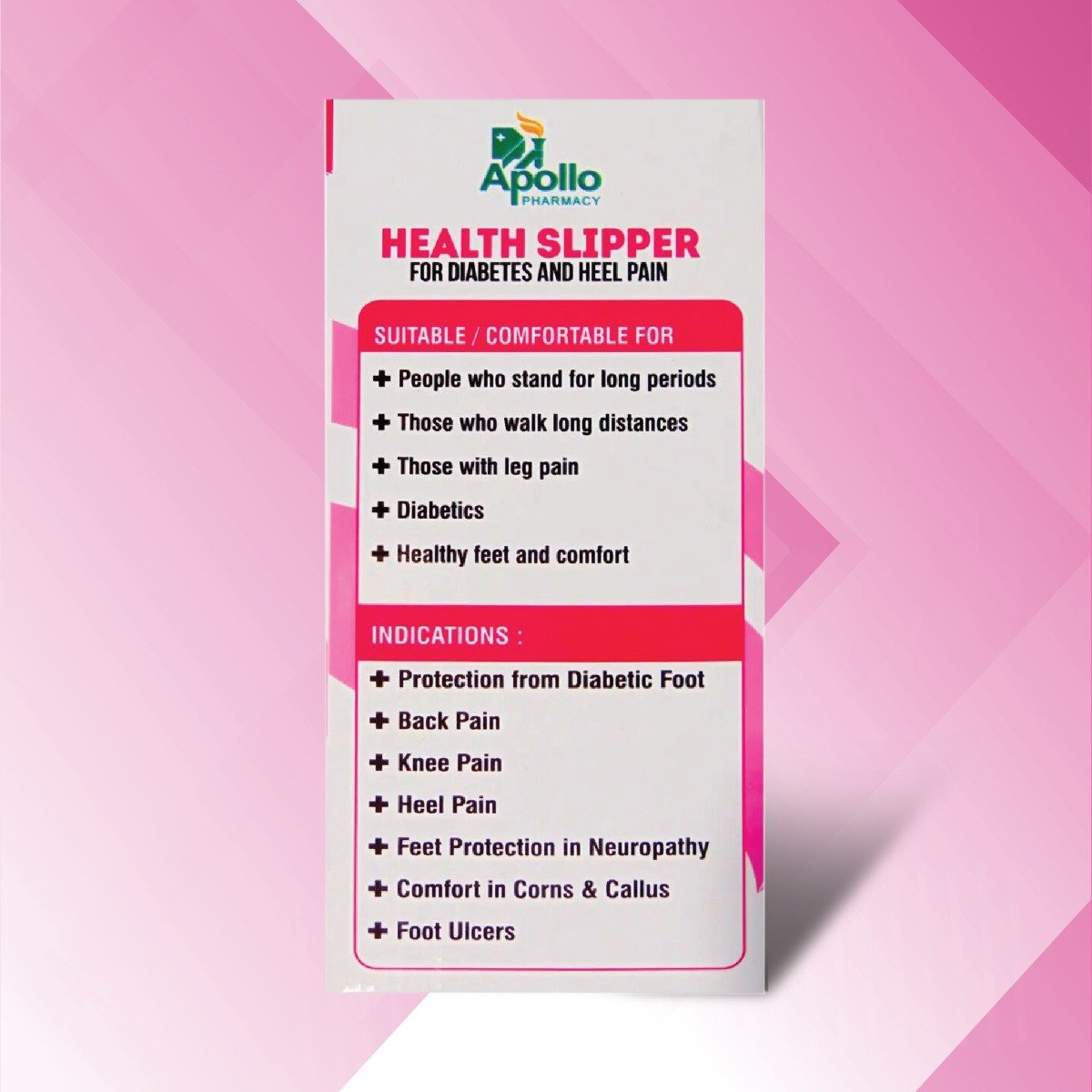 Apollo Pharmacy Diabetes & Heel Pain Health Slipper for Women, Size-8, 1 Pair, Pack of 1 Apollo Pharmacy Diabetes & Heel Pain Health Slipper for Women, Size-8, 1 Pair, Pack of 1