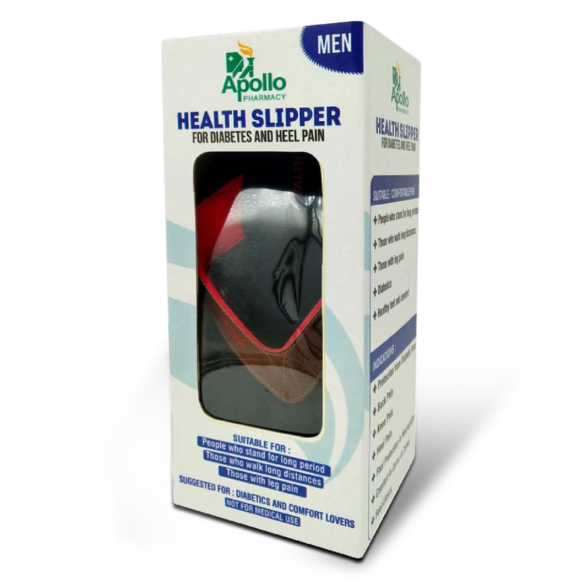 Apollo Pharmacy Diabetes & Heel Pain Health Slipper For Men, Size-10, 1 Pair, Pack of 1 Apollo Pharmacy Diabetes & Heel Pain Health Slipper For Men, Size-10, 1 Pair, Pack of 1