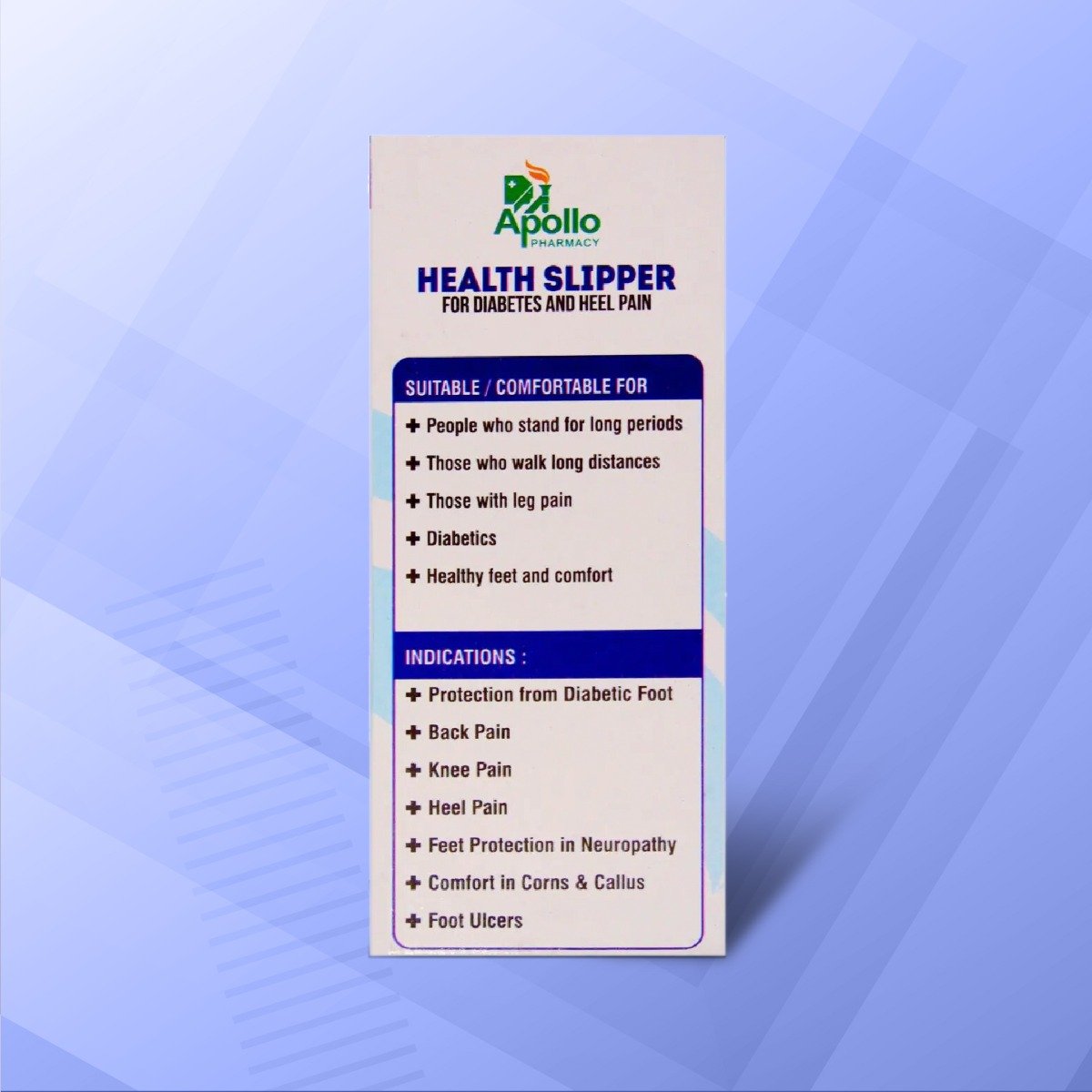 Apollo Pharmacy Diabetes & Heel Pain Health Slipper For Men, Size-8, 1 Pair, Pack of 1 Apollo Pharmacy Diabetes & Heel Pain Health Slipper For Men, Size-8, 1 Pair, Pack of 1